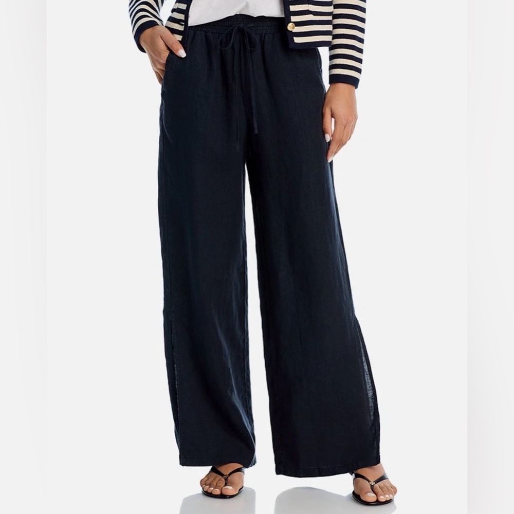 Bella Dahl Women's Wide Leg Linen Pants Side Slit NWT ✨Sz M